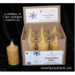 Honey Candles Snowflake Pillar 